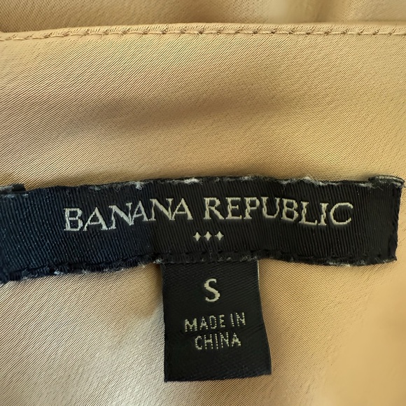 Banana Republic Satin Slip Dress S Tan Cowl Neck Midi Adjustable Straps NWT - Picture 2 of 10